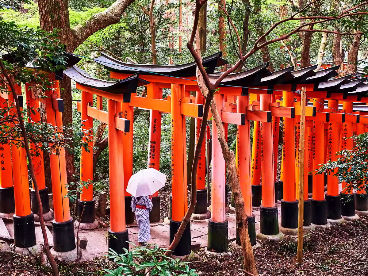 Torii del Santuario Fushimi Inari en Kioto.
