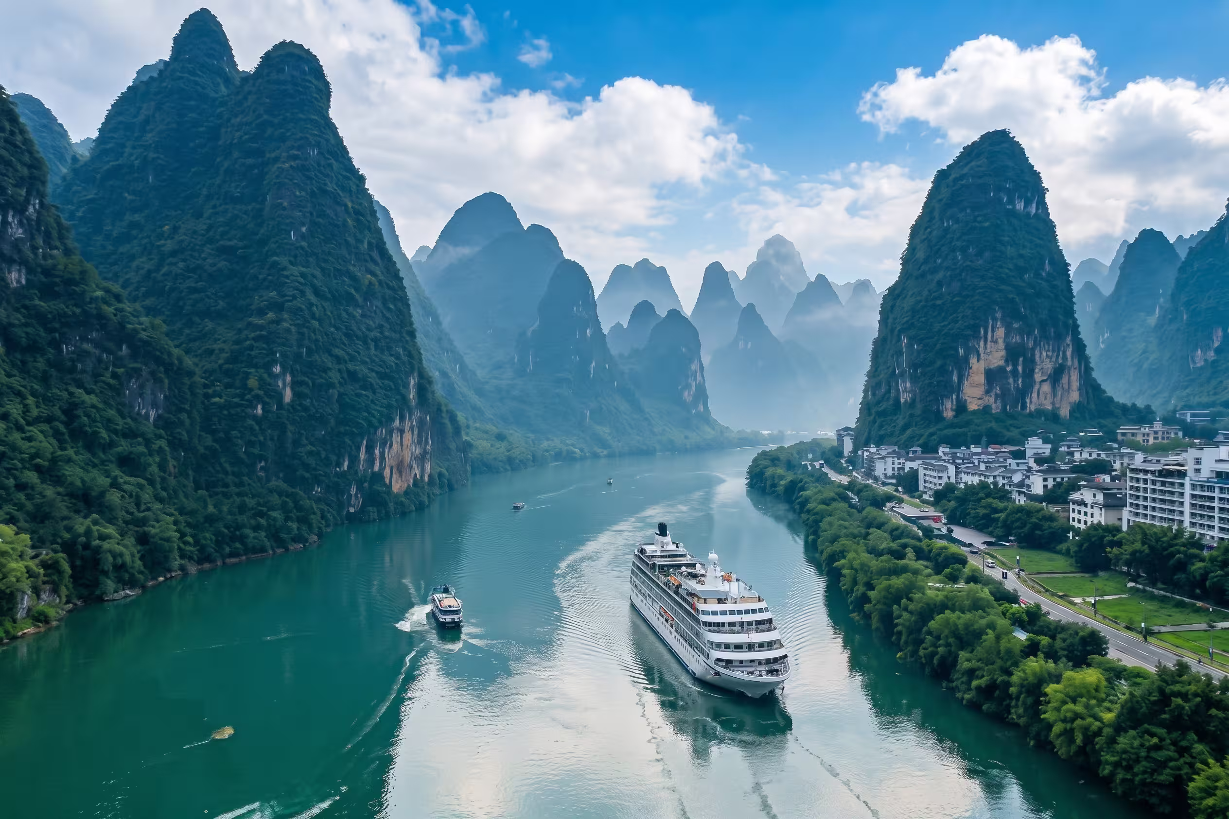 Crucero por el Río Li durante Horizontes de Japón y China.