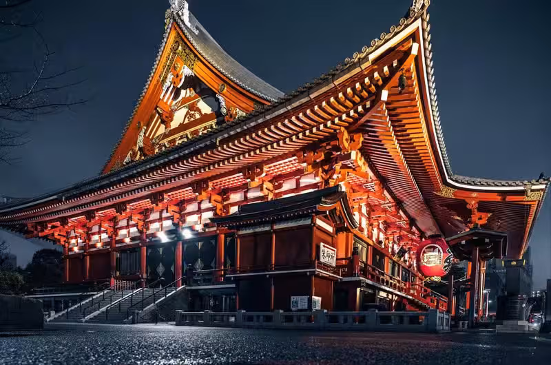 Templo Senso-ji durante la visita privada de Tokio.